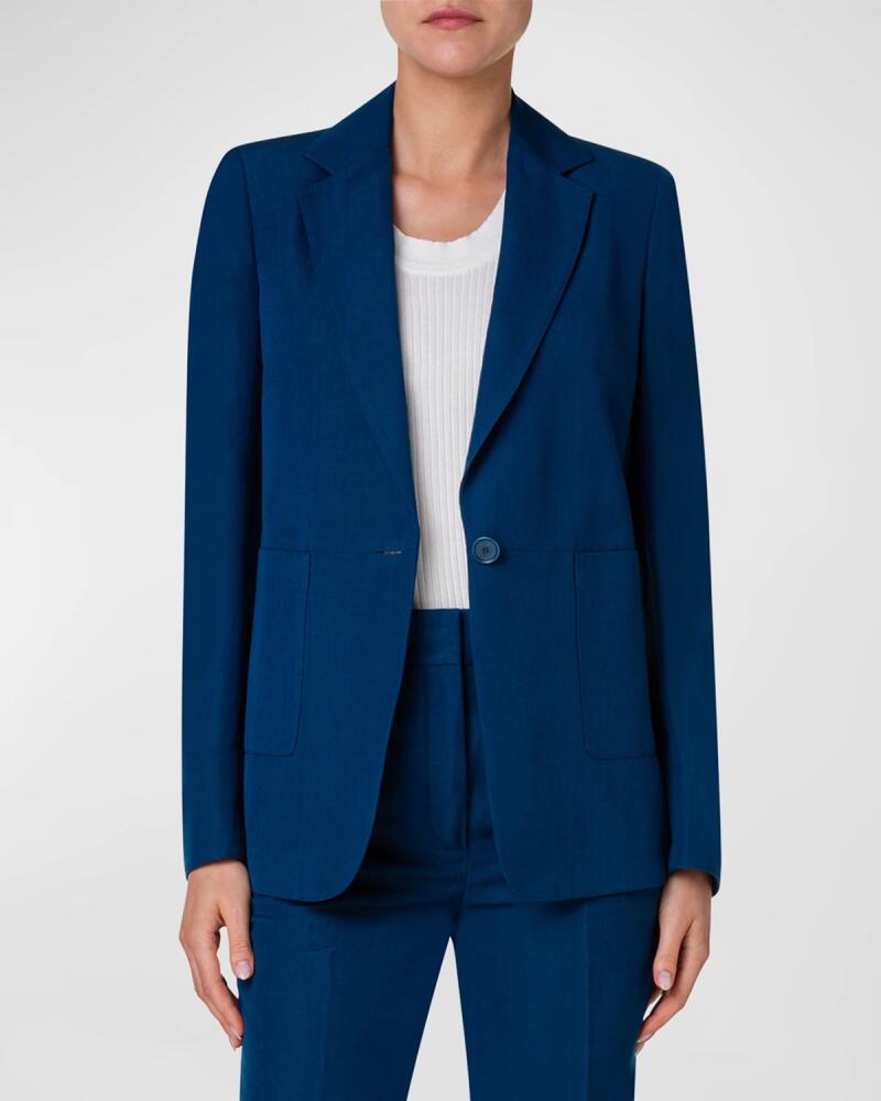 Akris punto Changent Linen Blazer Jacket Cover