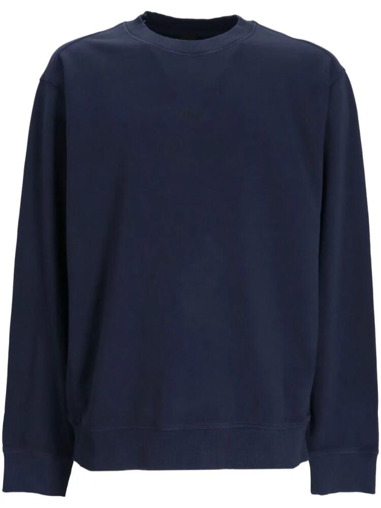 BOSS embroidered-logo cotton sweatshirt - Blue Cover