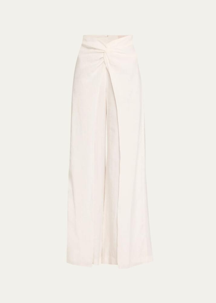 Silvia Tcherassi Canturipe Twisted Wide-Leg Pants Cover