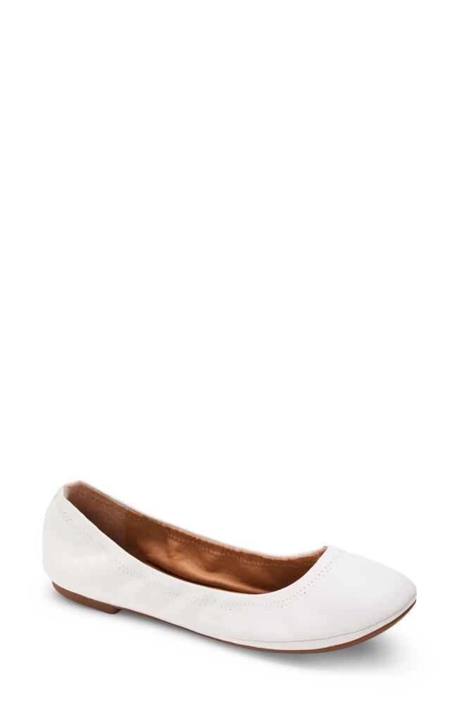 Lucky Brand 'Emmie' Flat in Bright White Cover