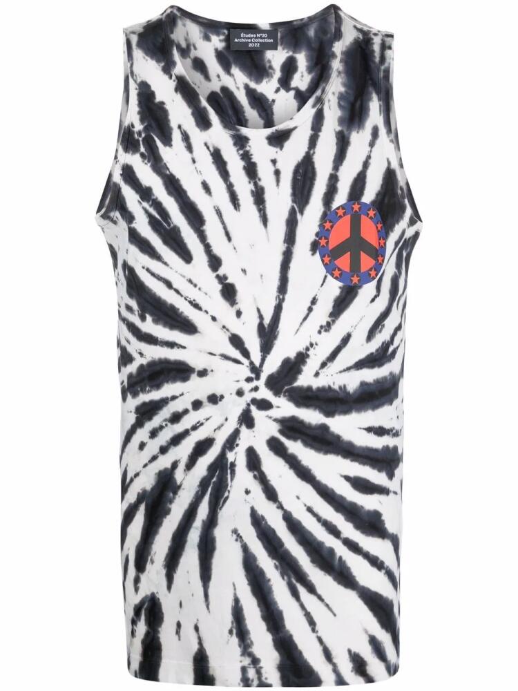 Etudes tie-dye print tank top - Black Cover