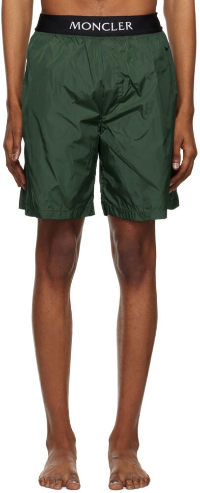 Moncler Green Three-Pocket Swim Shorts Cover