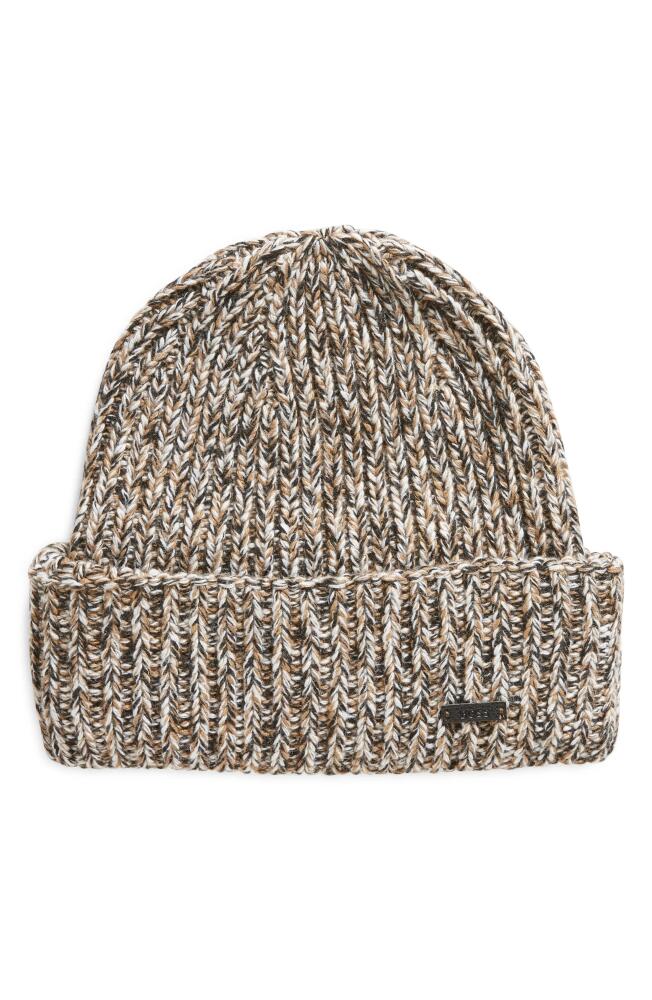 BOSS Mouliné Beanie in Medium Beige Cover