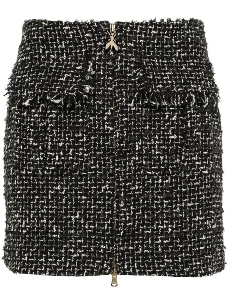 Patrizia Pepe A-line tweed miniskirt - Black Cover