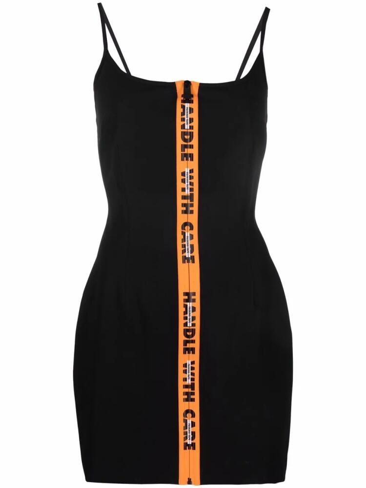 Heron Preston gabardine zipped short dress - Black Cover