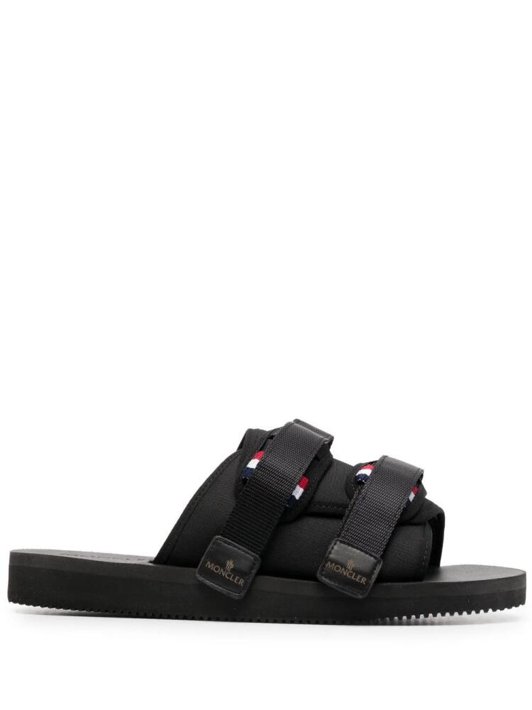 Moncler logo-detail touch-strap sandals - Black Cover