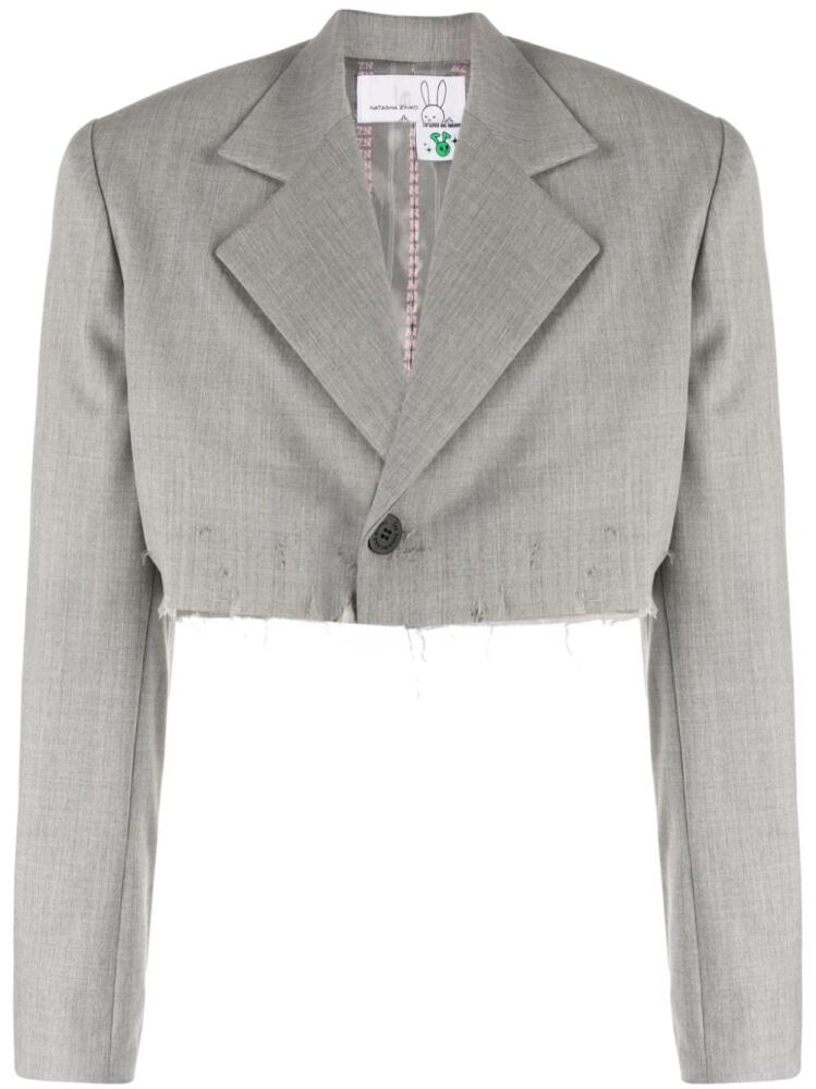 Natasha Zinko peak-lapels cropped blazer - Grey Cover