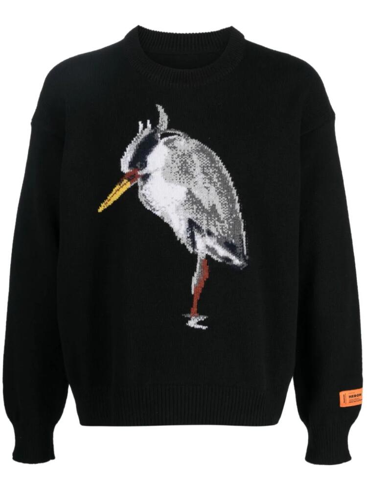 Heron Preston intarsia-knit wool-blend jumper - Black Cover