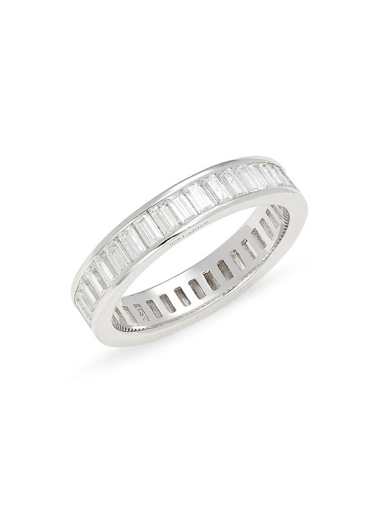 Lafonn Women's Classic Platinum Plated Sterling Silver & 3.8 TCW Simulated Diamond Eternity Band Ring Cover