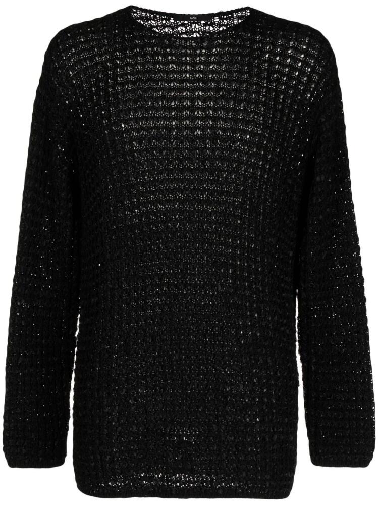 SAPIO long-sleeves open-knit jumper - Black Cover