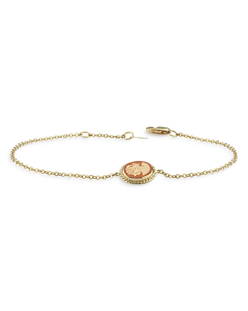 Bloomingdale's Fine Collection Cameo Medallion Link Bracelet in 14K Yellow Gold - Exclusive Cover