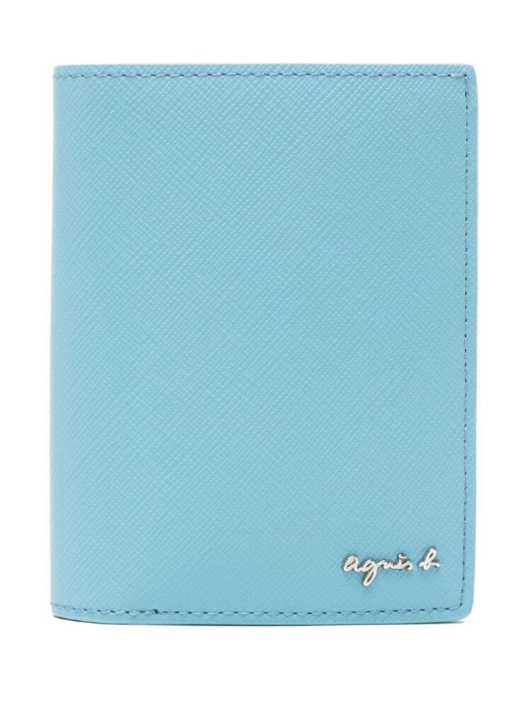 agnès b. leather wallet - Blue Cover