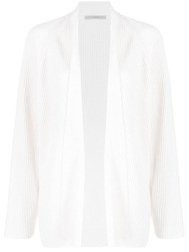 Dusan open-front long-sleeve knitted cardigan - White Cover