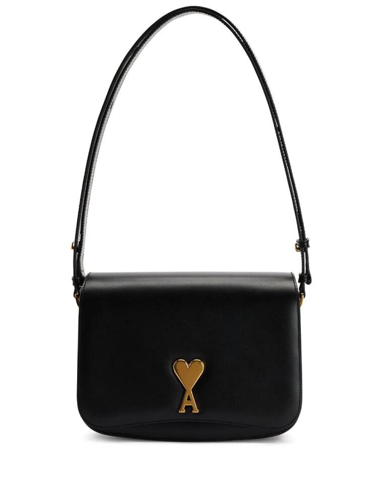 AMI Paris logo-plaque shoulder bag - Black Cover