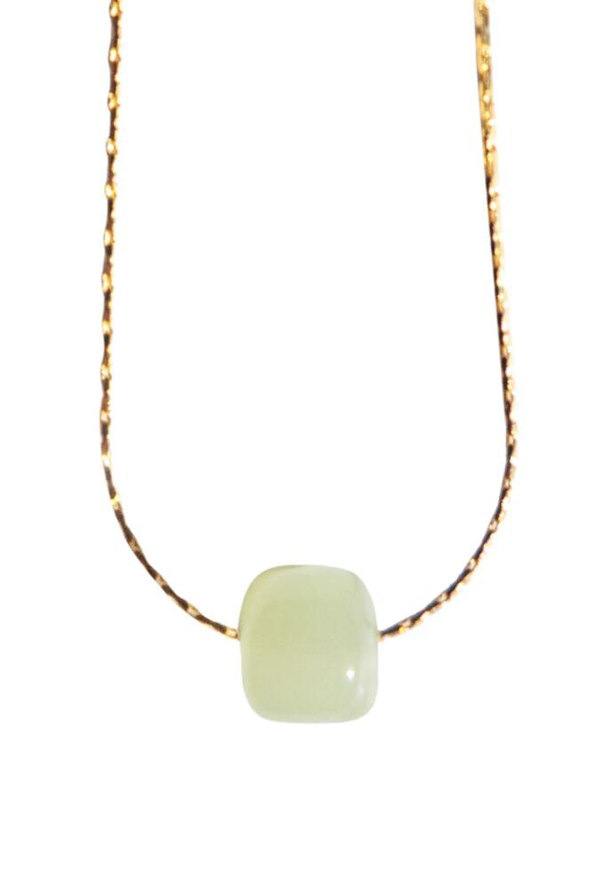 seree Beetle Green bead jade necklace in Light Green Cover