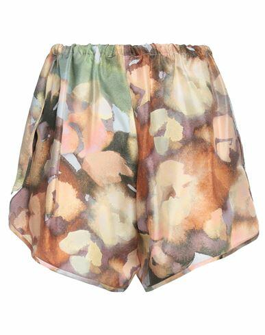 Nanushka Woman Shorts & Bermuda Shorts Sand Silk Cover