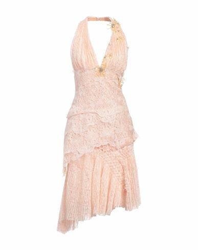 Ermanno Scervino Woman Midi dress Blush Silk, Polyamide, Resin, Brass, Glass Cover