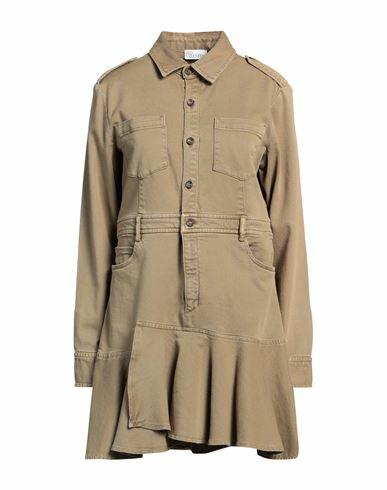 Red Valentino Woman Mini dress Military green Cotton, Elastane Cover