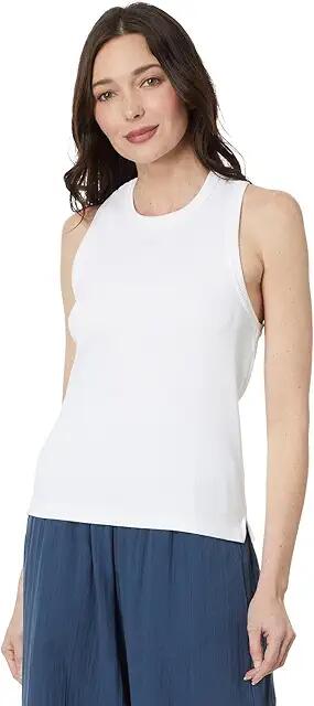 PACT Favorite Rib Racerback Tank (White) Women's Clothing Cover