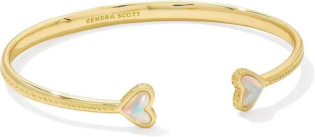 Kendra Scott Framed Ari Heart Cuff Bracelet (Gold White Opalescent Resin) Bracelet Cover