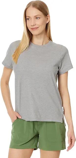 Smartwool Perfect Crew Short Sleeve Tee (Light Gray Heather) Women's Clothing Cover