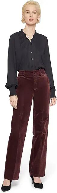 NYDJ Straight Leg Trousers (Eggplant) Women's Casual Pants Cover