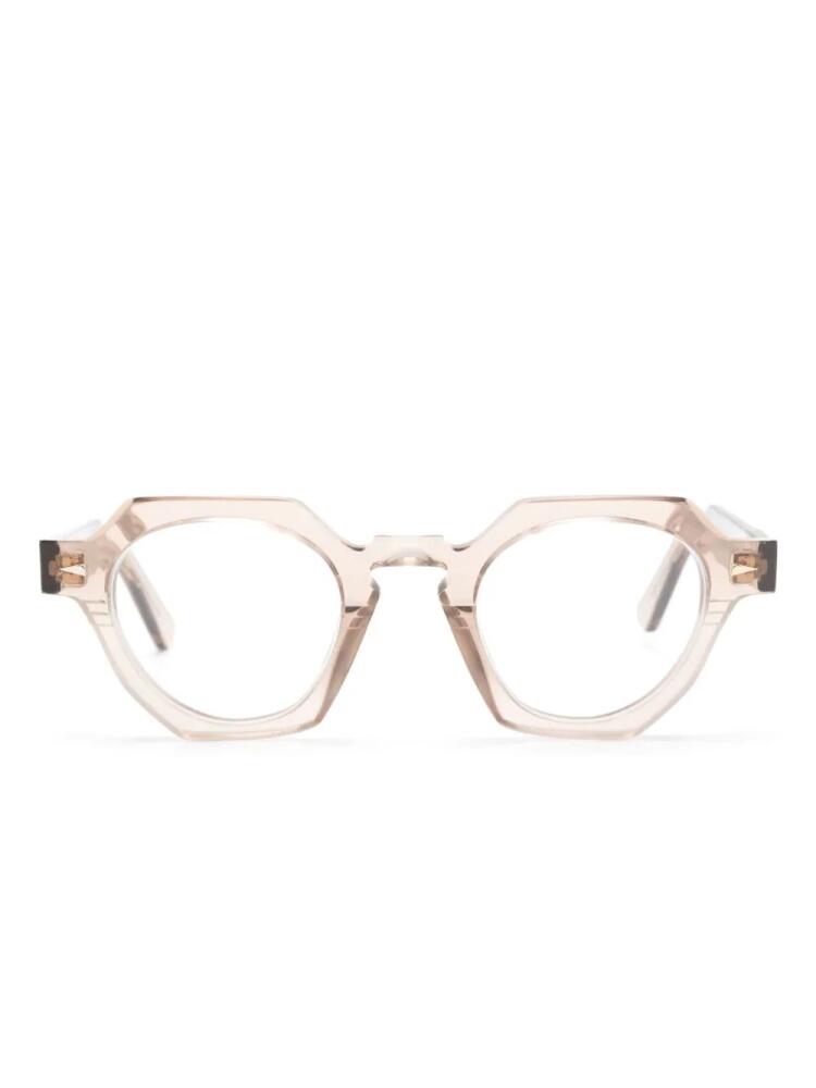 Ahlem Rue De La Paix hexagonal-frame transparent glasses - Neutrals Cover