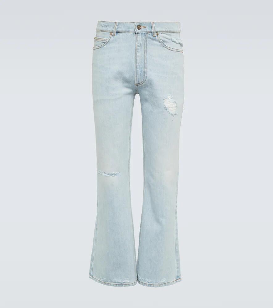 ERL Distressed mid-rise flared jeans Cover