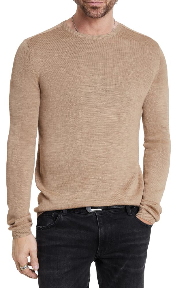 John Varvatos Aviero Silk Crewneck Sweater in Almond Cover