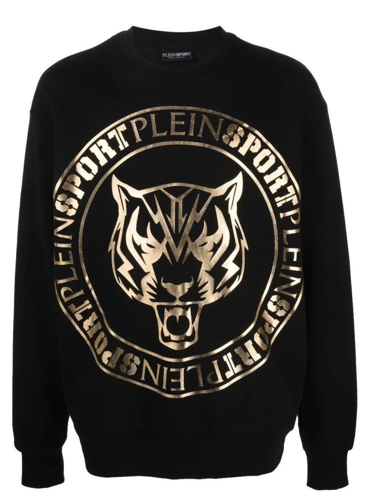 Plein Sport tiger-head logo-print sweatshirt - Black Cover