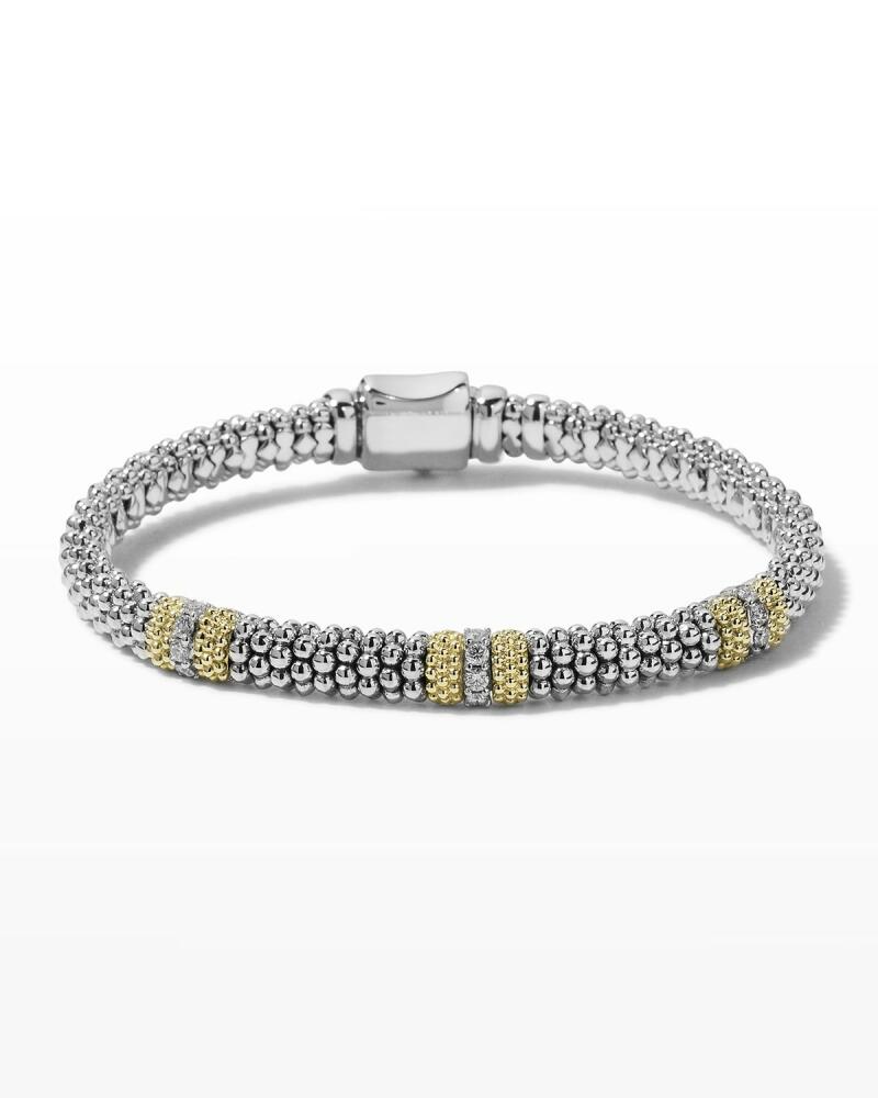 LAGOS 6mm Diamond Lux Three-Station Bracelet Cover