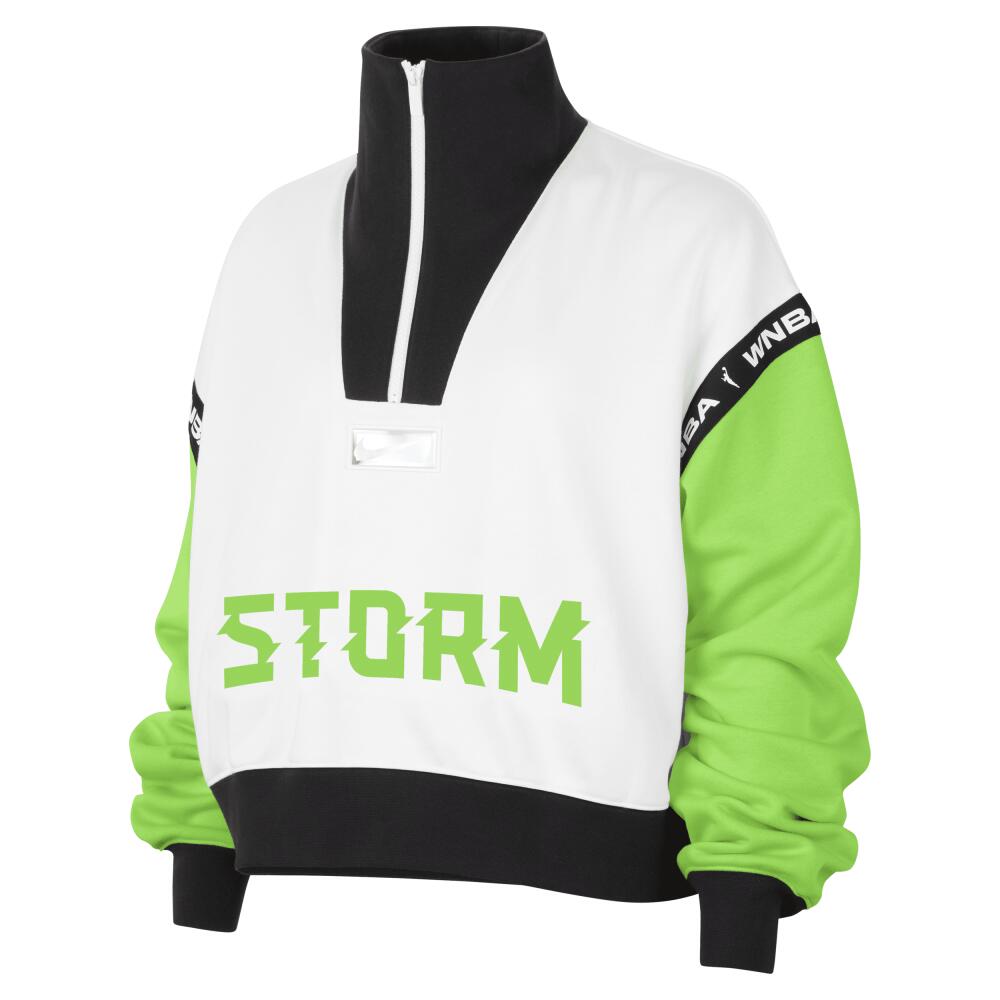 Seattle Storm Nike Women's WNBA 1/4-Zip Top in White Cover