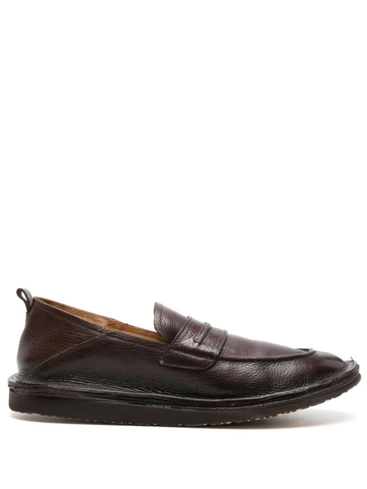 Moma grained-leather penny loafers - Brown Cover