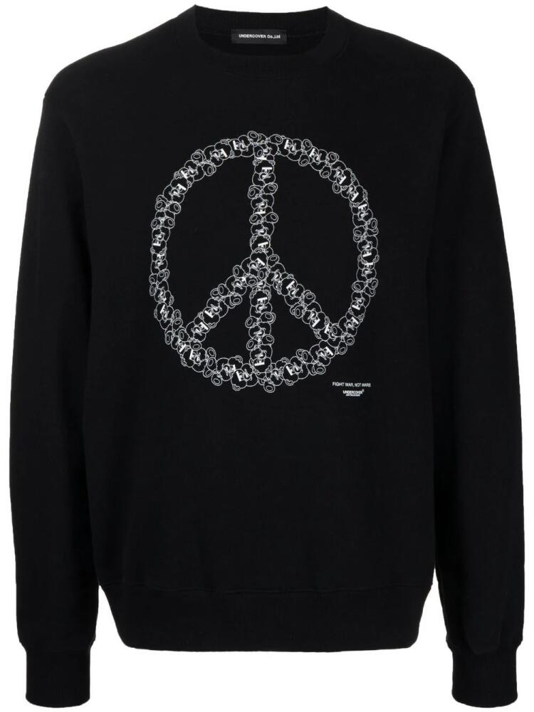 Undercover peace sign-print sweatshirt - Black Cover