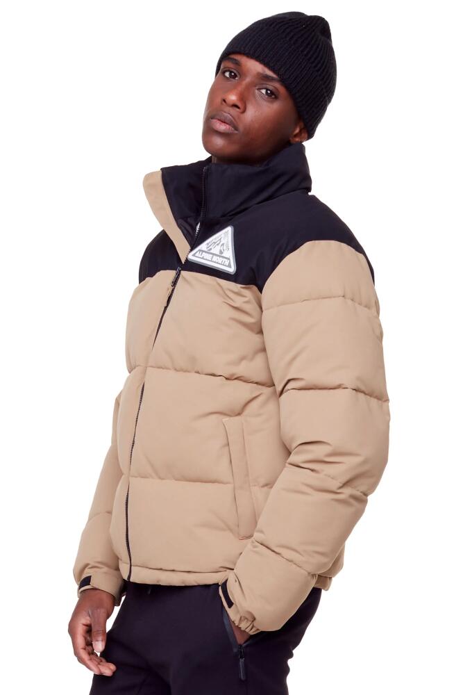 Alpine North TUKTUT - Vegan Down Insulated Retro Jacketd in Camel Cover