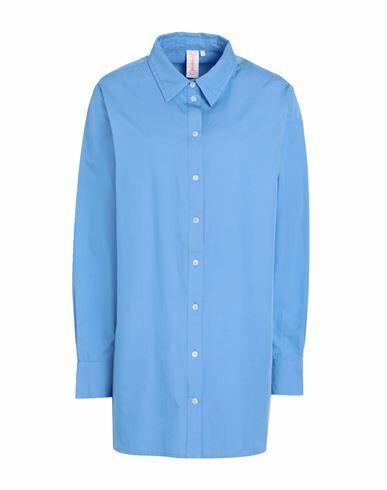 Only Woman Shirt Light blue Cotton Cover