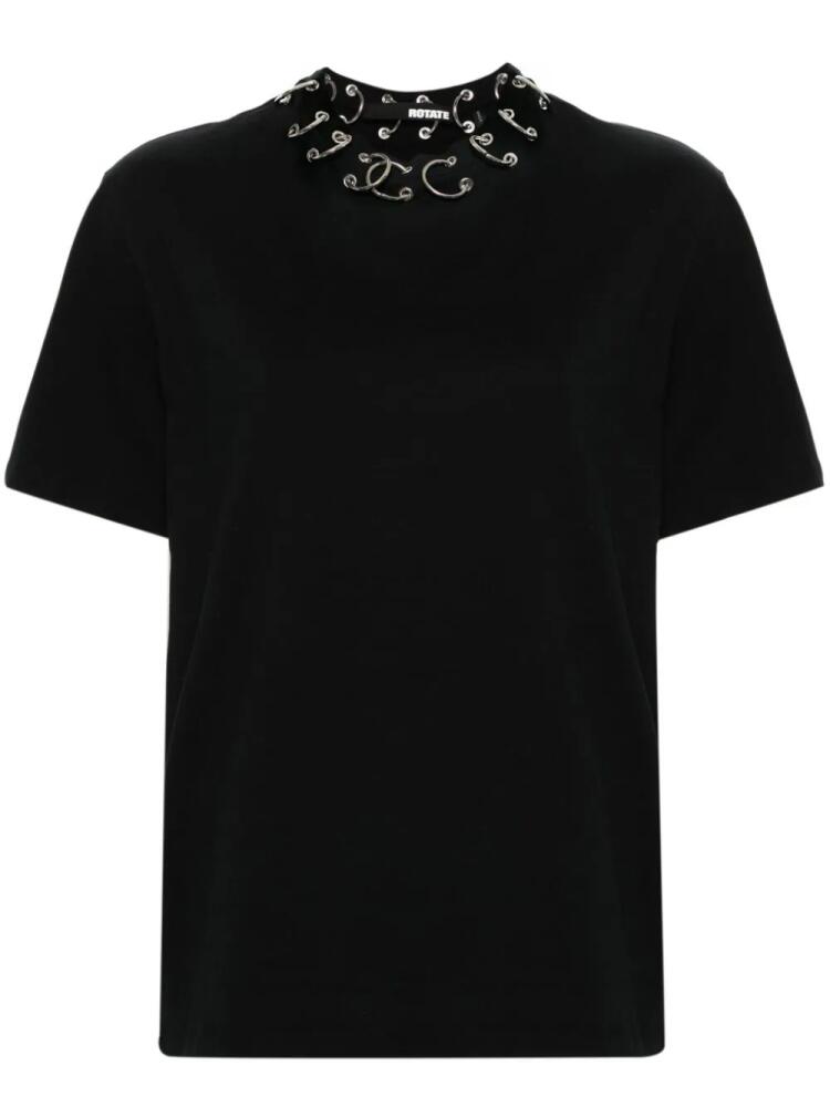 ROTATE BIRGER CHRISTENSEN metal-detailing T-shirt - Black Cover