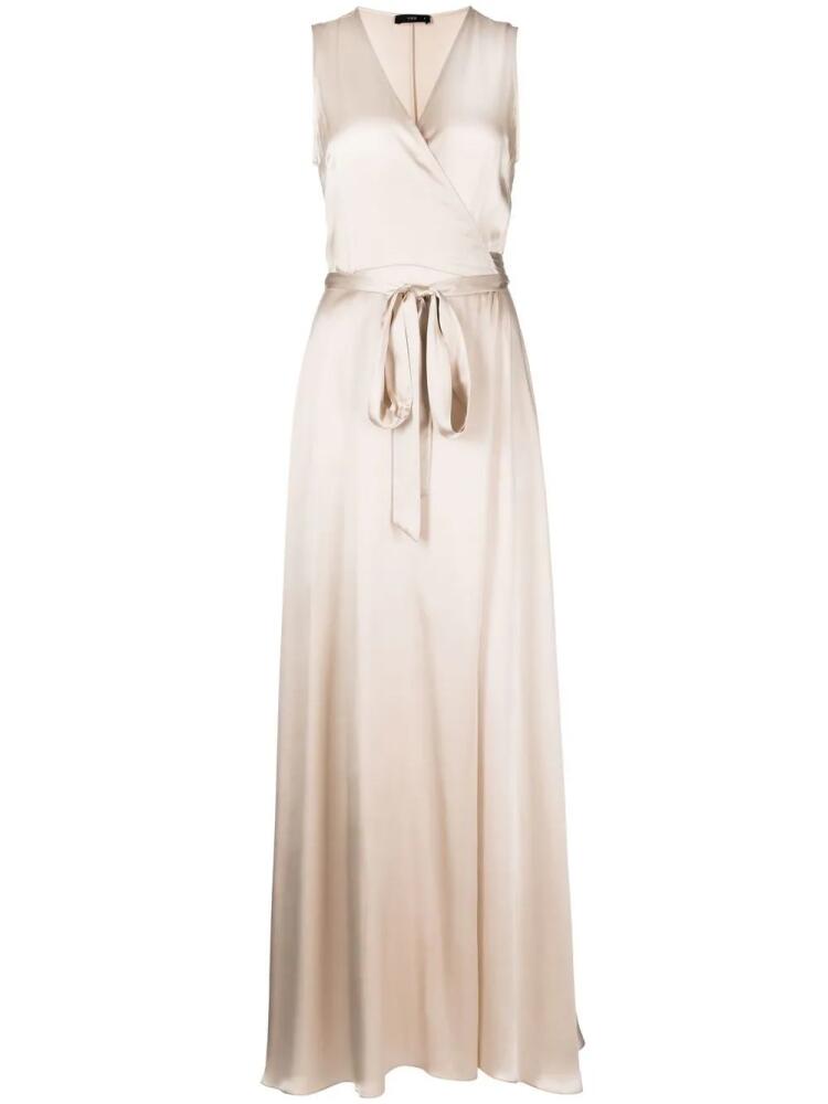 VOZ neck wrap-style maxi dress - Neutrals Cover