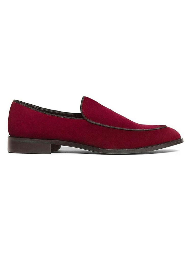 Anthony Veer Men's Craig Suede Smoking Slippers - Red Cover