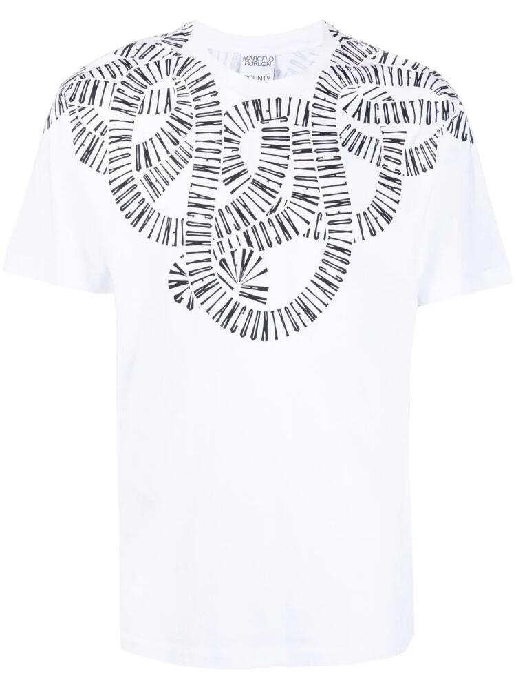 Marcelo Burlon County of Milan Snake Wings cotton T-shirt - White Cover