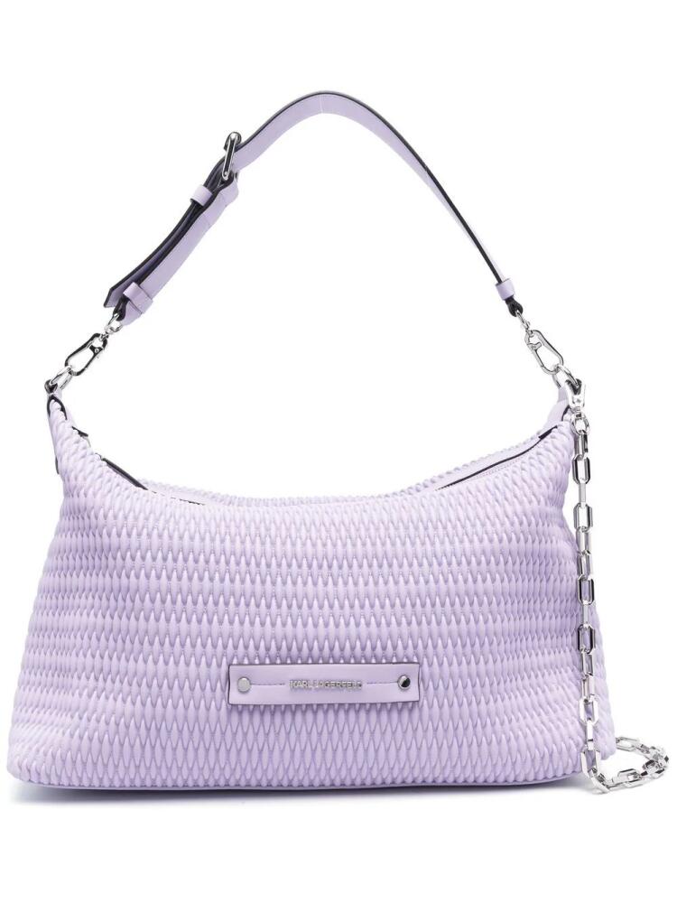 Karl Lagerfeld extra-large K/Kushion quilted shoulder bag - Purple Cover