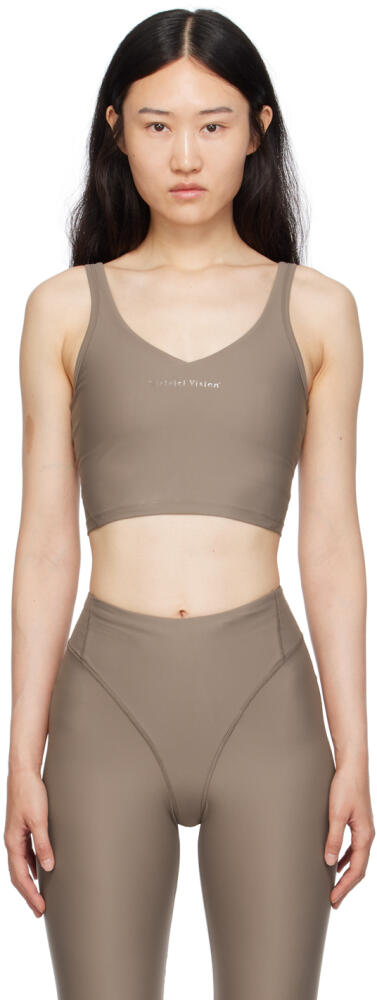 District Vision Brown Long Line Sport Bra Cover