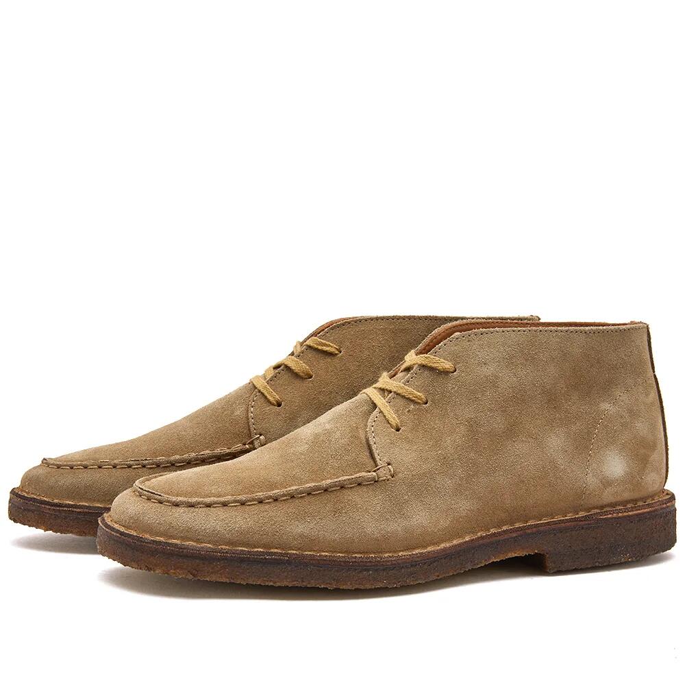 Drake's Men's Crosby Moc Toe Boot in Sand Suede Cover