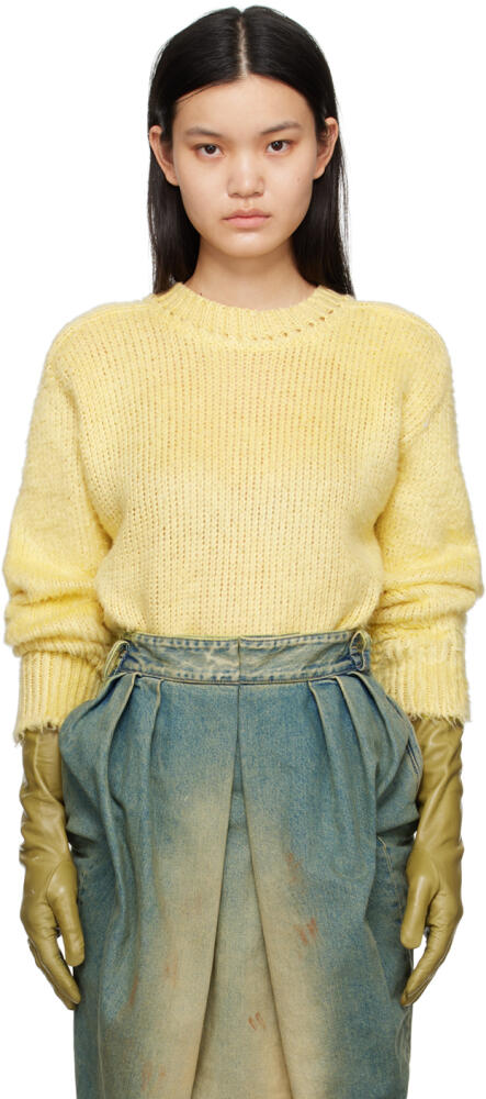 Maison Margiela Yellow Brushed Sweater Cover