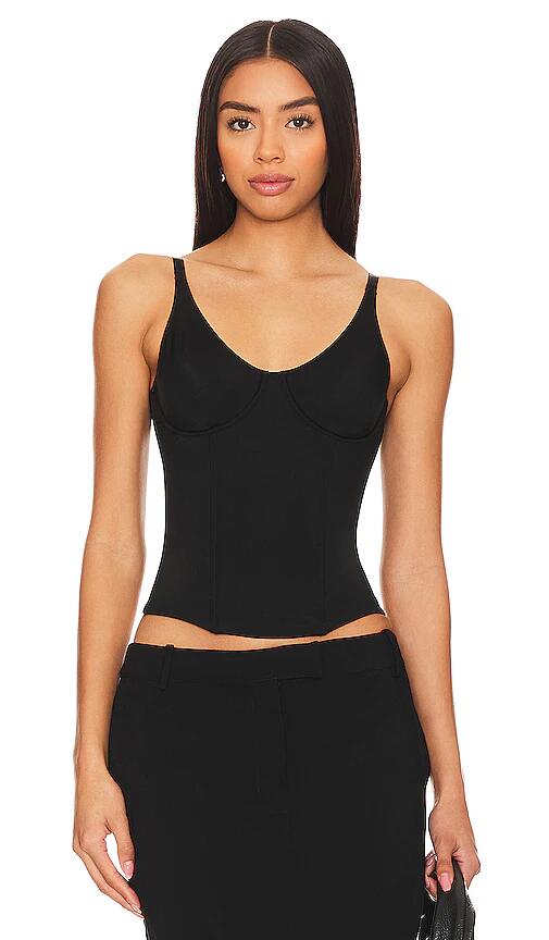 Natori Liquid Tank Bustier in Black Cover