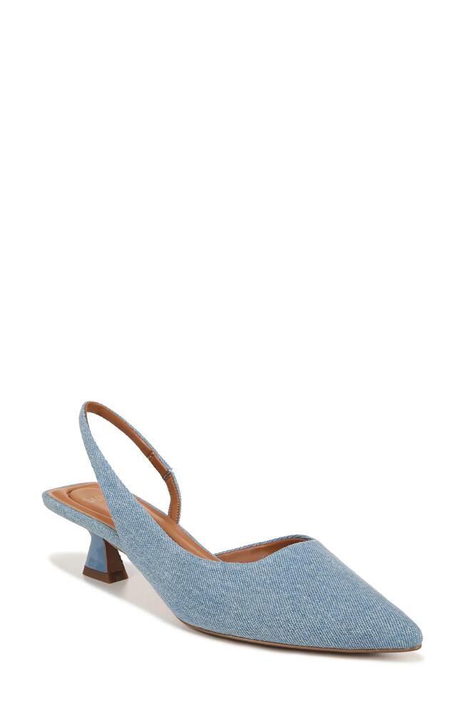 SARTO by Franco Sarto Devin Kitten Heel Slingback Pump in Denim Cover