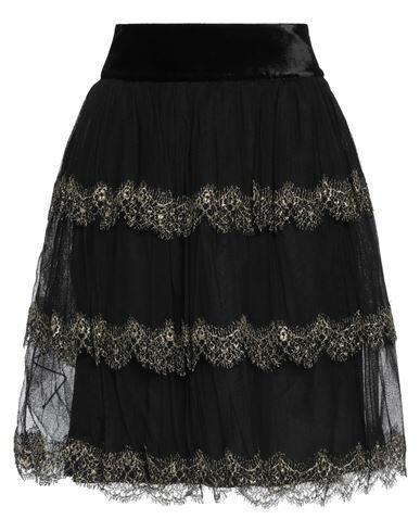 Alberta Ferretti Woman Mini skirt Black Silk, Polyamide, Polyester Cover