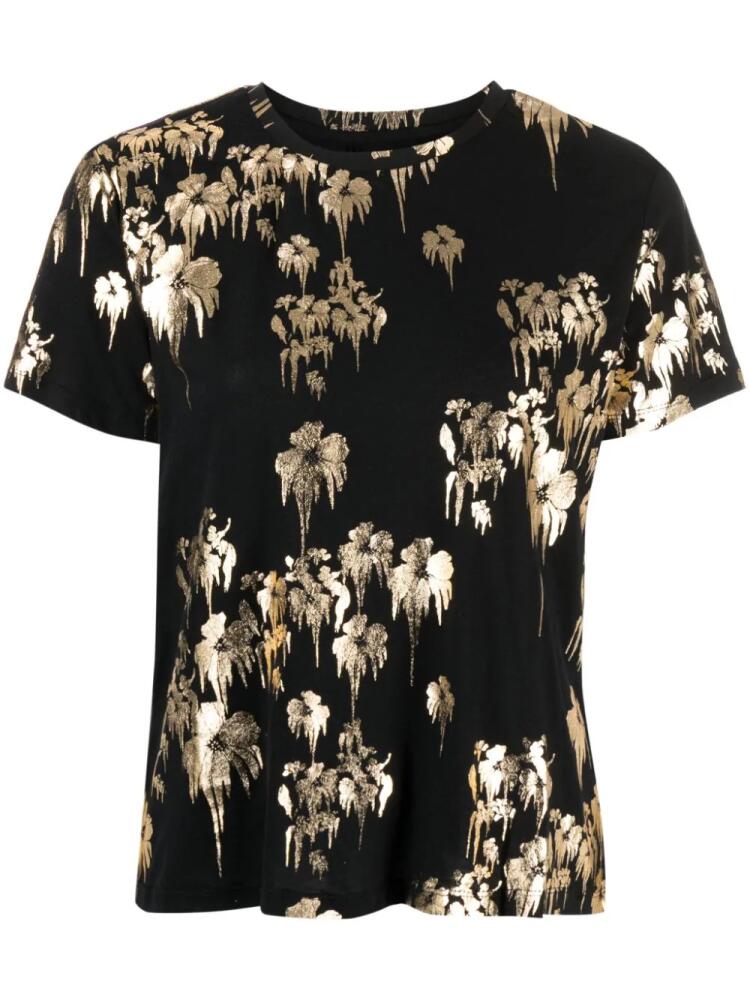 Cynthia Rowley floral-print cotton T-shirt - Black Cover