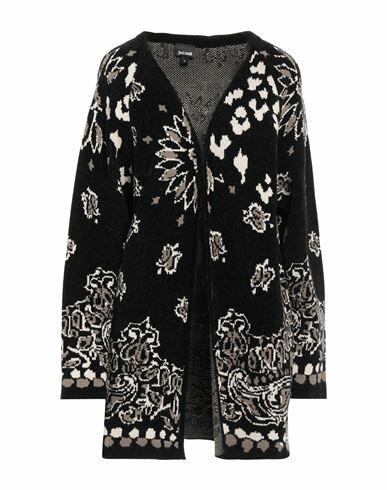 Just Cavalli Woman Cardigan Black Viscose, Acrylic, Wool, Cotton, Polyester Cover