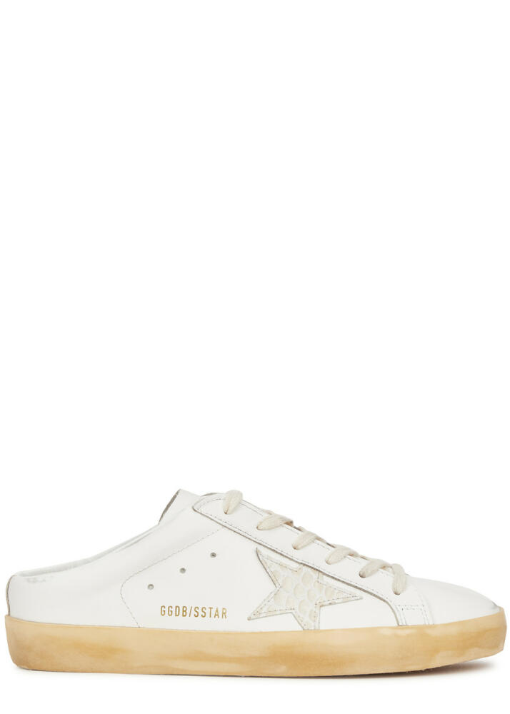 Golden Goose Super-Star Sabot Slip-on Leather Sneakers - White - 35 (IT35 / UK2), Golden Goose Trainers, Crocodile Cover